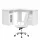 Artiss L-Shaped Office Desk and Chair Set 150cm with Storage Cabinet Drawers and Ergonomic White Chair