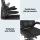 Artiss L-Shaped Office Desk and Chair Set 136cm with Storage Shelves and Ergonomic Mesh Chair Black