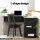 Artiss L-Shaped Office Desk and Chair Set 136cm with Storage Shelves and Ergonomic Mesh Chair Black