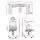 Artiss 136cm L-Shaped Home Office Desk and Ergonomic Mesh Chair Set with Shelves and Cable Management