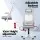 Artiss 136cm L-Shaped Home Office Desk and Ergonomic Mesh Chair Set with Shelves and Cable Management