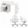 Artiss Office Desk and Chair Set 100cm White Computer Desk with Storage Adjustable PU Leather Office Chair