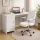 Artiss Office Desk and Chair Set 100cm White Computer Desk with Storage Adjustable PU Leather Office Chair