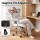 Artiss Office Desk and Chair Set 100cm White Computer Desk with Storage Adjustable PU Leather Office Chair