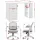 Artiss 120cm Computer Desk and Ergonomic Mesh Office Chair Set with 3 Drawers 3 Shelves White Finish