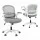 Artiss 120cm Computer Desk and Ergonomic Mesh Office Chair Set with 3 Drawers 3 Shelves White Finish
