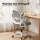 Artiss 120cm Computer Desk and Ergonomic Mesh Office Chair Set with 3 Drawers 3 Shelves White Finish