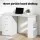 Artiss 120cm Computer Desk and Ergonomic Mesh Office Chair Set with 3 Drawers 3 Shelves White Finish