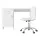 Artiss 100cm White Computer Desk and PU Leather Office Chair Set, Storage Drawer, Home Study Table, Ergonomic Design