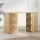 Artiss 120CM Rattan Computer Desk - Home Office Study Table with Drawers & Shelves, Light Oak Finish, Easy Assembly