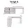 Artiss Computer Desk with Swivelling Bookshelf, Particle Board, White, 130cm, L-Shaped, Space-Saving Design