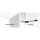 Artiss Computer Desk with Swivelling Bookshelf, Particle Board, White, 130cm, L-Shaped, Space-Saving Design