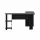 Artiss Ronald Computer Desk L-Shape Black 136cm, 2-Tier Shelf, Cable Management, 15mm Particle Board, Space Saving