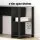 Artiss Ronald Computer Desk L-Shape Black 136cm, 2-Tier Shelf, Cable Management, 15mm Particle Board, Space Saving