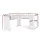 Artiss Computer Desk L-Shape 15mm Particle Board White 136CM - Space-Saving Design with Shelves and Cable Management