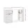 Artiss Computer Desk with Drawers and Shelves, 15mm Particle Board, White, 120cm - Stylish & Functional Office Solution