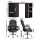 Artiss Computer Desk 120cm with Executive Office Chair Set, PU Leather High Back, Drawers & Shelves, Black