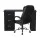 Artiss Computer Desk 120cm with Executive Office Chair Set, PU Leather High Back, Drawers & Shelves, Black