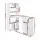 Artiss Computer Desk with Bookshelf, 15mm Particle Board, 120cm, White, Stylish Workspace, Easy Assembly