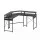 Artiss 130cm L-Shape Gaming Desk with RGB LED Monitor Stand Power Outlet Black Metal Frame