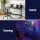 Artiss 120cm Gaming Desk with RGB LED Lights Built In Power USB Ports and Monitor Shelf Carbon Fibre Top