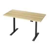 Artiss Motorised Standing Desk, Dual Motor, White Oak, 140cm, Adjustable Height, Ergonomic Workspace Solution