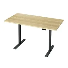 Artiss Motorised Standing Desk, Dual Motor, White Oak, 140cm, Adjustable Height, Ergonomic Workspace Solution
