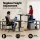Artiss Electric Standing Desk L-Shaped 120cm, Rustic Brown, Adjustable Height, Motorized with Digital Control Panel