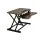 Artiss Rustic Brown Adjustable Standing Desk Riser - Ergonomic 2-Tier Sit-Stand Solution with Gas Spring Lift