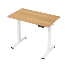 Artiss Electric Standing Desk 100cm Adjustable Sit Stand Office Table with Memory Presets and Quiet Operation Oak