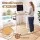 Artiss Electric Standing Desk 100cm Adjustable Sit Stand Office Table with Memory Presets and Quiet Operation Oak