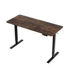 Artiss 140cm Standing Desk Height Adjustable Motorised 70kg Brown Office Desk with Digital Memory Presets