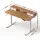 Artiss Electric Standing Desk 120cm Height Adjustable Sit Stand Oak White with Drawers Monitor Shelf