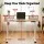 Artiss Electric Standing Desk 120cm Height Adjustable Sit Stand Oak White with Drawers Monitor Shelf
