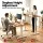 Artiss Electric Standing Desk 120cm Height Adjustable Sit Stand Oak White with Drawers Monitor Shelf