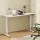 Artiss 140cm Electric Standing Desk - Adjustable Height 73-118cm, Motorised, White Melamine Desktop, Steel Frame