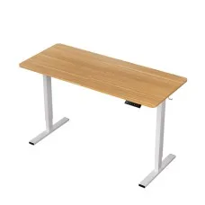 Artiss 140cm Height Adjustable Motorised Standing Desk 70kg Oak with Digital Memory Presets