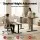 Artiss L-Shape Electric Standing Desk, Oak & Black, Adjustable 72-121cm, Dual Motor, Cable Management, 140x110cm