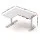 Artiss L-Shape Electric Standing Desk, Height Adjustable, Oak Top, 140x110cm, Dual Motor, Cable Management, Black Frame