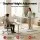 Artiss L-Shape Electric Standing Desk, Height Adjustable, Oak Top, 140x110cm, Dual Motor, Cable Management, Black Frame