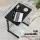 Artiss Adjustable Laptop Desk Table 60cm Black Mobile Workstation, 17mm MDF, Lockable Wheels, Height Adjustable