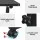 Artiss Adjustable Laptop Desk Table 60cm Black Mobile Workstation, 17mm MDF, Lockable Wheels, Height Adjustable