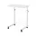 Artiss White Adjustable Laptop Desk Table - 60CM, Portable, U-Shape, 360° Rotating, MDF Top, Lockable Wheels