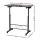 Artiss 80CM Height Adjustable Wooden Laptop Desk Table, Mobile Bedside Table with Tilt Top, Black, Steel Frame