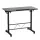 Artiss 80CM Height Adjustable Wooden Laptop Desk Table, Mobile Bedside Table with Tilt Top, Black, Steel Frame