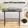 Artiss 80CM Height Adjustable Wooden Laptop Desk Table, Mobile Bedside Table with Tilt Top, Black, Steel Frame