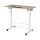 Artiss Adjustable Laptop Desk Table 80cm Light Wood, Mobile Wheeled Stand, Tilting MDF Top, Height Adjustable