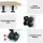 Artiss Adjustable Laptop Desk Table 80cm Light Wood, Mobile Wheeled Stand, Tilting MDF Top, Height Adjustable