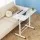 Artiss Adjustable 80CM White Laptop Desk Table - Portable, 360° Tilt, U-Shape Frame, Lockable Wheels, MDF Top