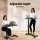 Artiss Adjustable Laptop Desk - 70CM Mobile Workstation with Pneumatic Height Adjustment, L-Shape Metal Frame, Black